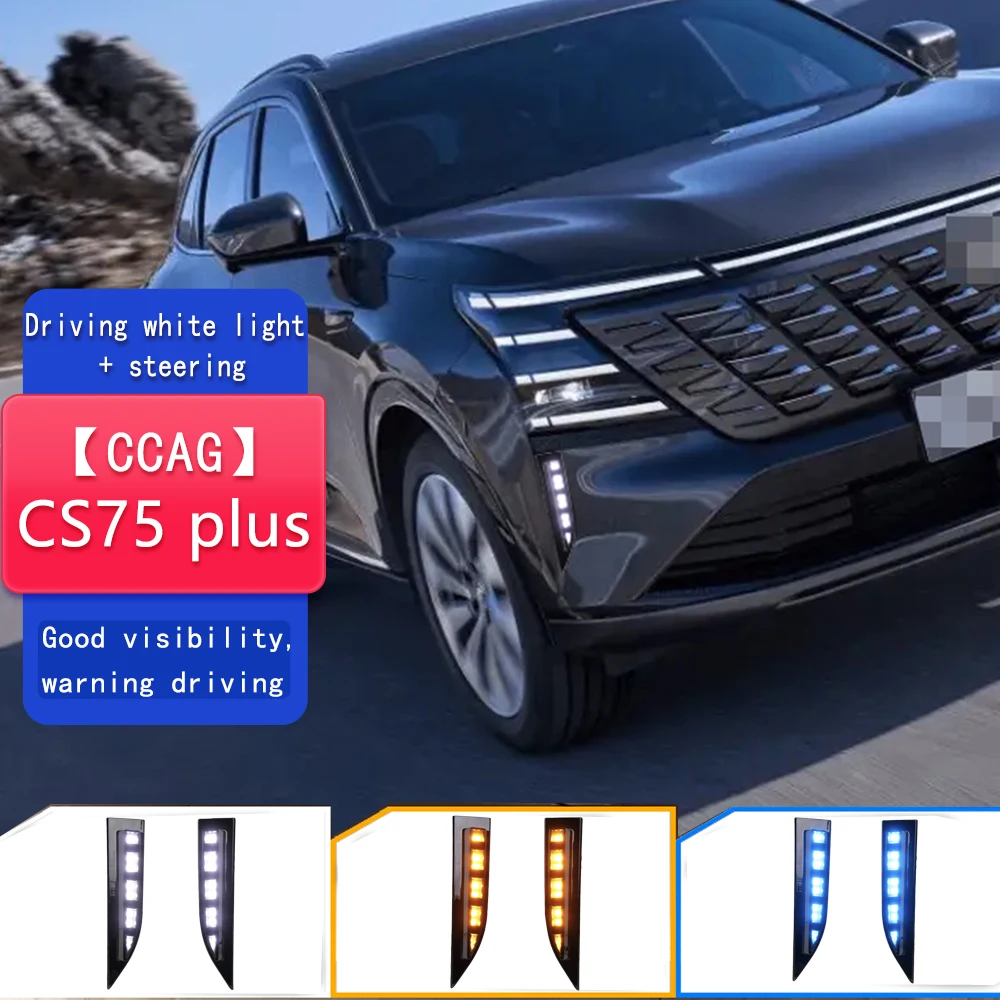 

Car Front Bumper Tool Assembly For ChangAn CS75 PLUS 2025 Upgrade LED High Quality Dynamic Daytime Running Light Accessories