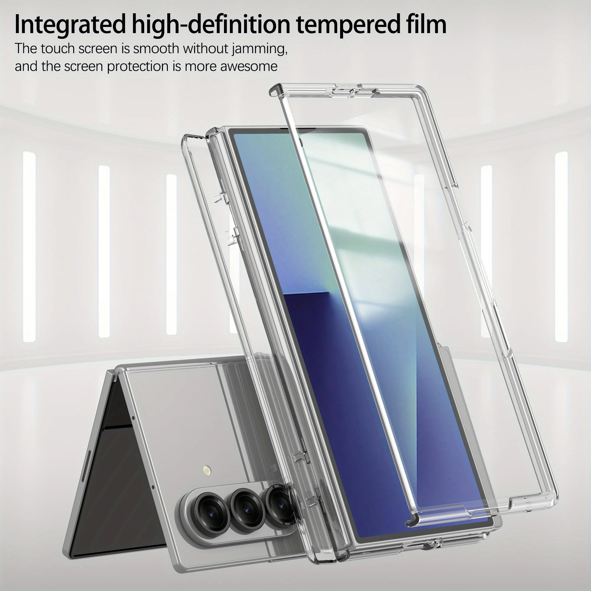 Compatible with Samsung Galaxy Z Fold 7 Magnetic Case,Full-Body Built in Screen Protector Hinge Cover Shockproof Slim Protective