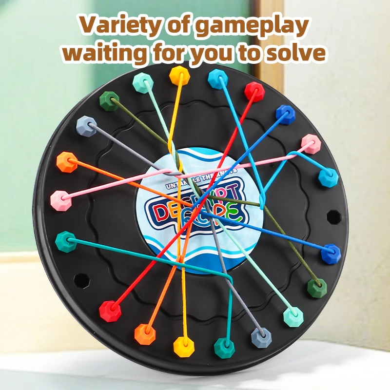 

2025 New Rope Breaking Battle Challenge Puzzle Toy, Knot Unraveling Game, Logic Training Brain Teaser & Desktop Decor for Kids