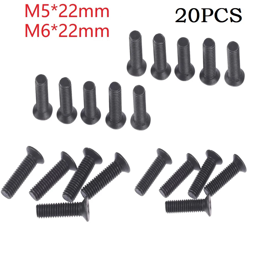 20ชิ้น M5/M6 22มมสว่านก้านอะแดปเตอร์สกรูสว่านปากกาไฟฟ้ามือซ้ายเคาน์เตอร์เกลียวชิ้นส่วนเครื่องมือโลหะ