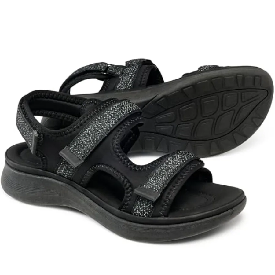 

Женские ортопедические сандалии для ходьбы, повседневные спортивные сандалии с регулируемыми ремешками, удобная атлетическая обувь с поддержкой свода стопы для активного отдыха