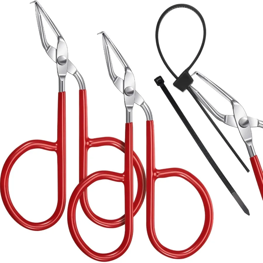 

Lasnten 2 Pcs Cable Tie Opener Zip Tie Cable Tie Remover Tool Stainless Steel Zip Tie Cutter Tool with Silicone Handle and Stor