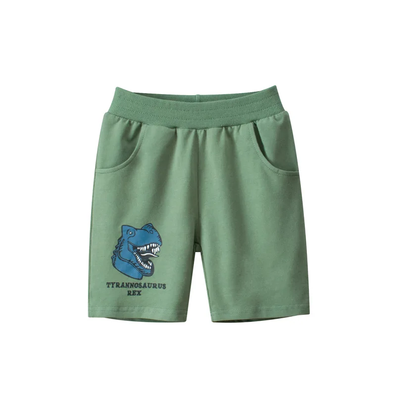 2024 Summer New Children\'s Shorts Cartoon Dinosaur Print Short Pants for Boys Elastic Waist Beach Shorts Kids Clothes