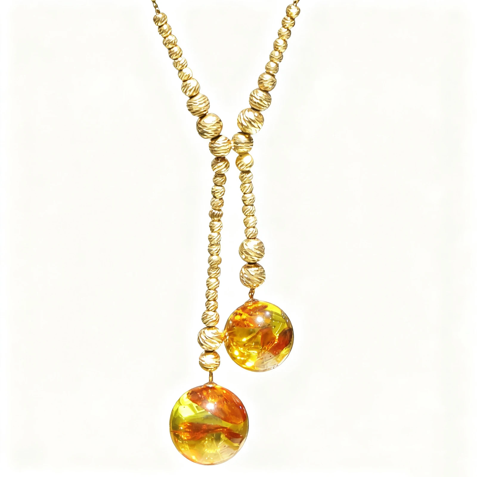 

Подвеска из натурального цветочного янтаря, ожерелье из стерлингового серебра Y-образной формы, 15 мм, 18 мм, янтарные бусины