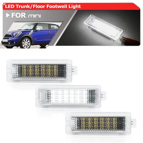 Mini Countryman R60 2010-2016 Paceman R61 2013-2016 전체 흰색 LED 인테리어 트렁크 수하물/발 밑 공간 Courtey Light에 적합