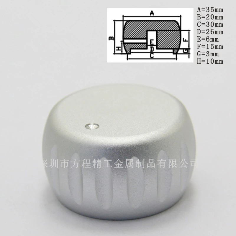 Perilla de potenciómetro de aleación de aluminio de alta gama, 1 piezas, interruptor de volumen, perillas de codificador giratorio