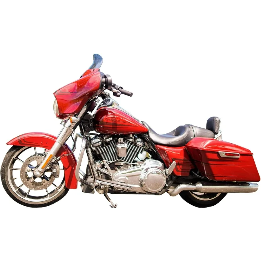 زجاج أمامي 19962013 لدراجة Harley Davidson ELECTRA STREET TRI ULTRA GLIDE Mega Curve Elite Series Polycarbonate Dark Tint 8 بوصة W