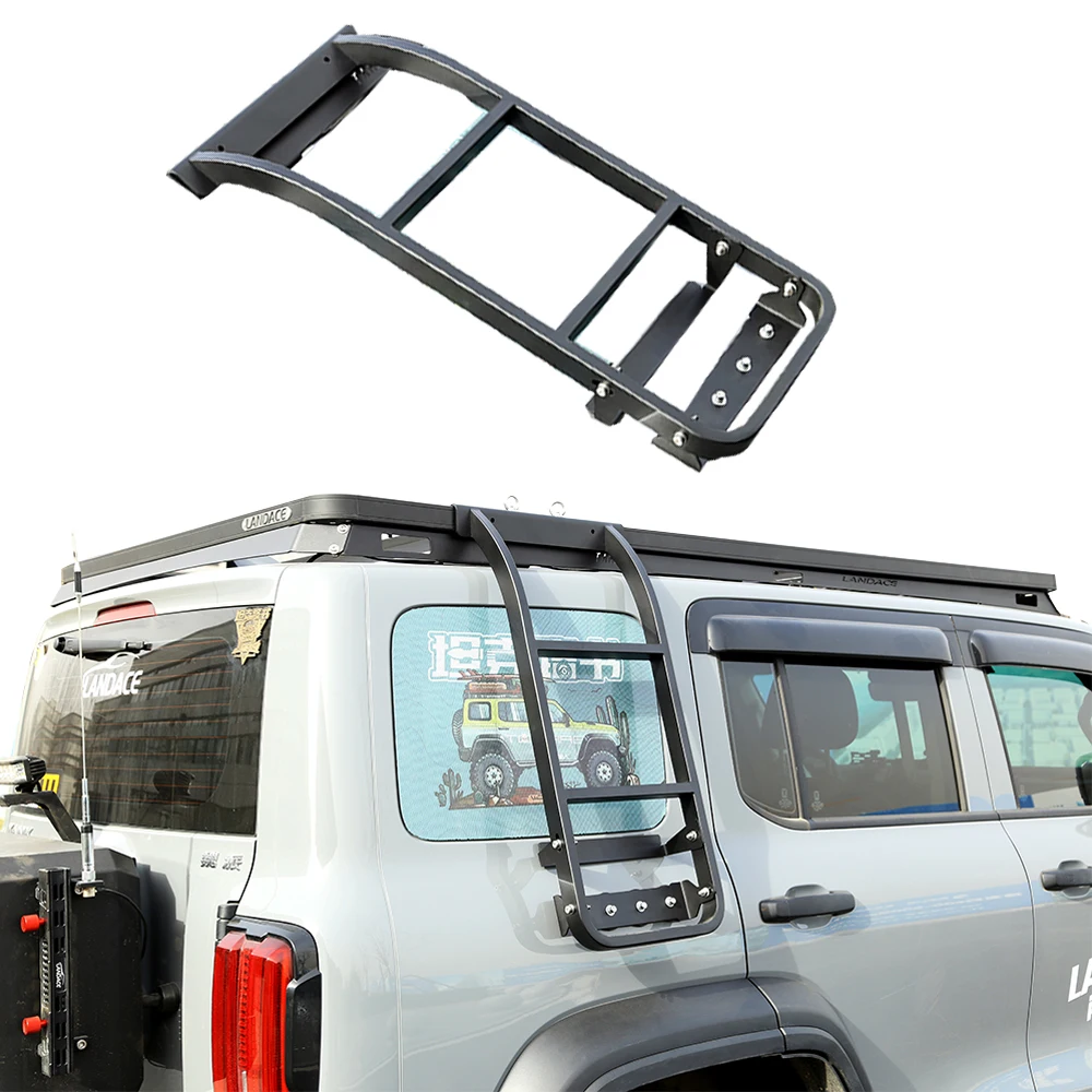 

factory direct aluminum roof rack ladder 4x4 wash car side ladder for Tank 300