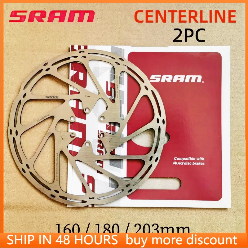 2pcs Sram Bicycle Disc Brake Rotor 160 180 203mm Centerline Rotors