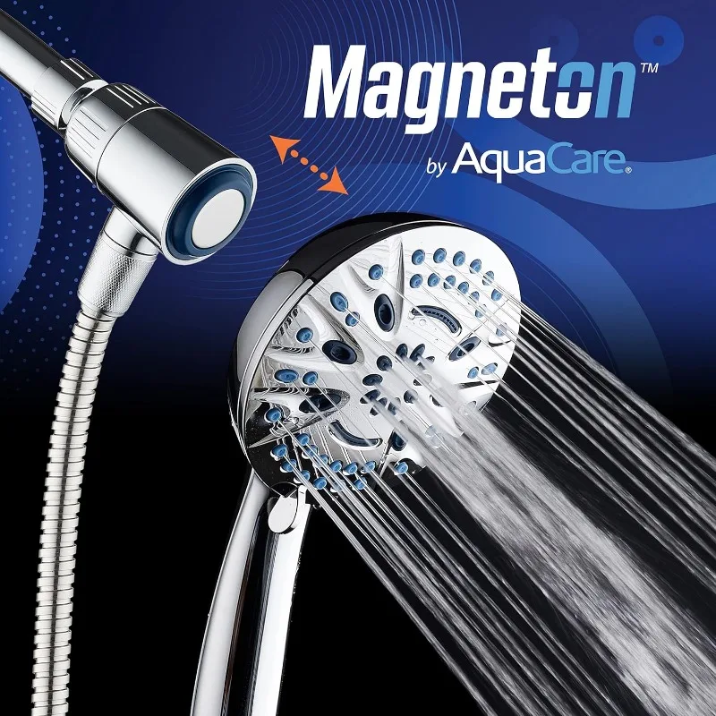 Magneton by High-Pressure 8-mode Handheld Shower Head with Magnetic Guidance Docking System - 2 Magnetic Brackets