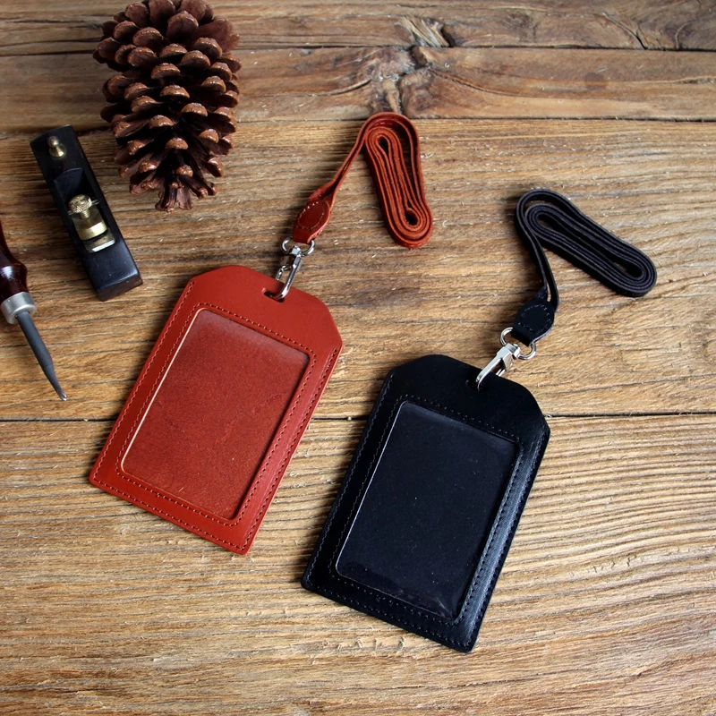 genuine-leather-business-card-holder-pure-aniline-cowhide-access-control-meal-card-holder-bucket-shape-business-function-bag