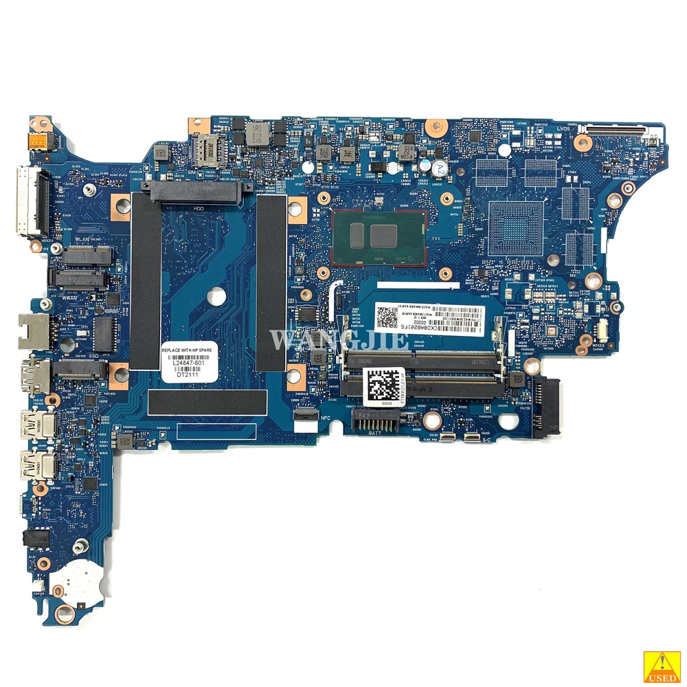 

L24847-601 6050A2930001-MB-A0 For HP ProBook 650 G4 HSN-I14C Laptop Motherboard L24847-001 6050A2930001 with i5-7200U CPU DDR4