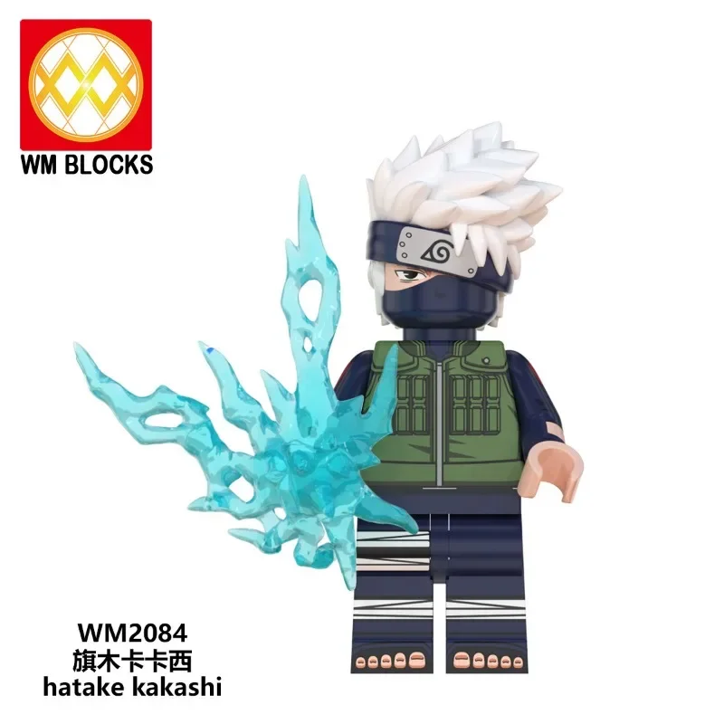 Bandai Naruto Figures Cartoon Anime Uzumaki Naruto Sasuke Kakashi Action Figures Small Particles Dolls Children's Assembly Toys