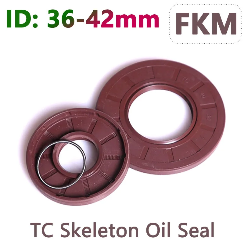 

ID 36 37 38 40 41 42mm FKM Fluorine Rubber Skeleton TC Oil Seal High Temperature Washer Gasket Acid Resistance Abrasion