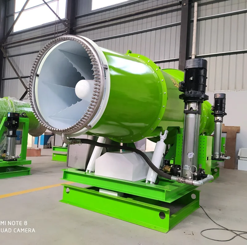 Customized High Pressure Water Mist Pump Fog Cannon Gun 80m Coverage Area Construction Water Misting Spray Machine