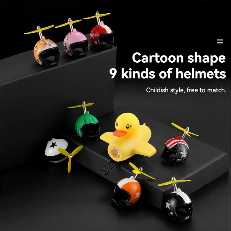 Bicycle Light Bike Horn Bell Duck Front Lights Tail Handlebar Head Lamp Cute Flash Kids Child Air Cycling Rubber Warning Siren