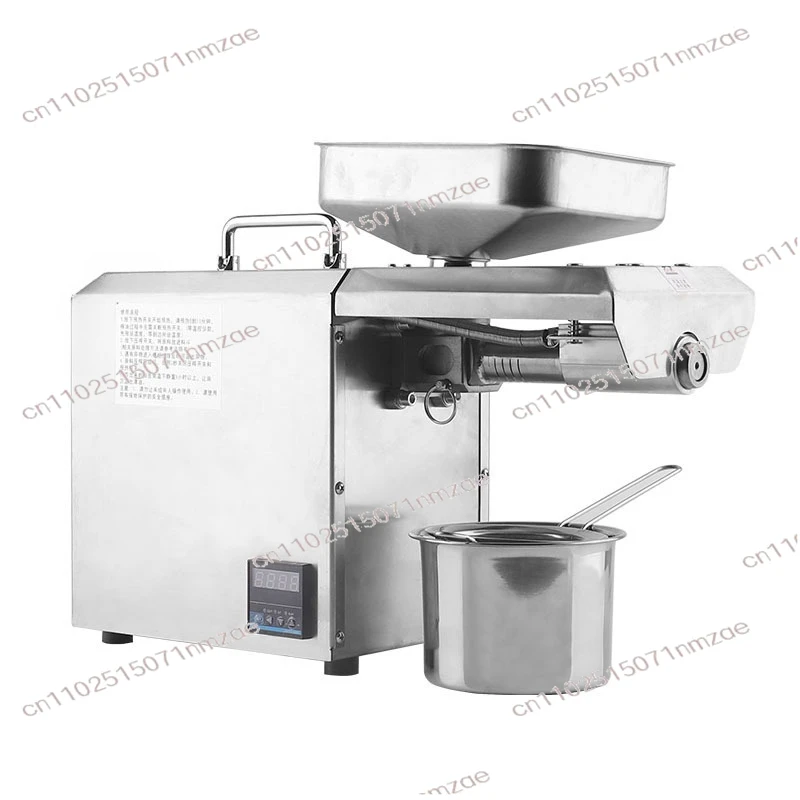 Small Peanut Sesame Oil Press Stall Commercial Intelligent Oil Press Stainless Steel Automatic Spiral Oil Press