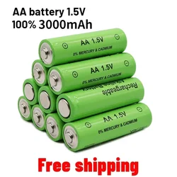 2-60pcs AA 3000 MAh Rechargeable Battery 1.5 V AA Battery Alkaline rechargeable battery Mice,for Clocks, Computers, Toys Etc.