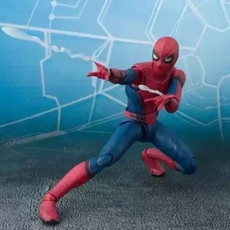Shf Spider-Man Action Figure Model Anime Spiderman Homecoming Peter Parkr Figurine Pvc Collection Movable Toys For Gifts