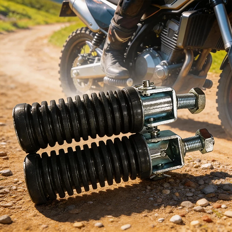 10mm Motorrad-Beifahrer-Fußrasten für Rennfahrer, Langlebige Fußstützen, Pedale für Beifahrer