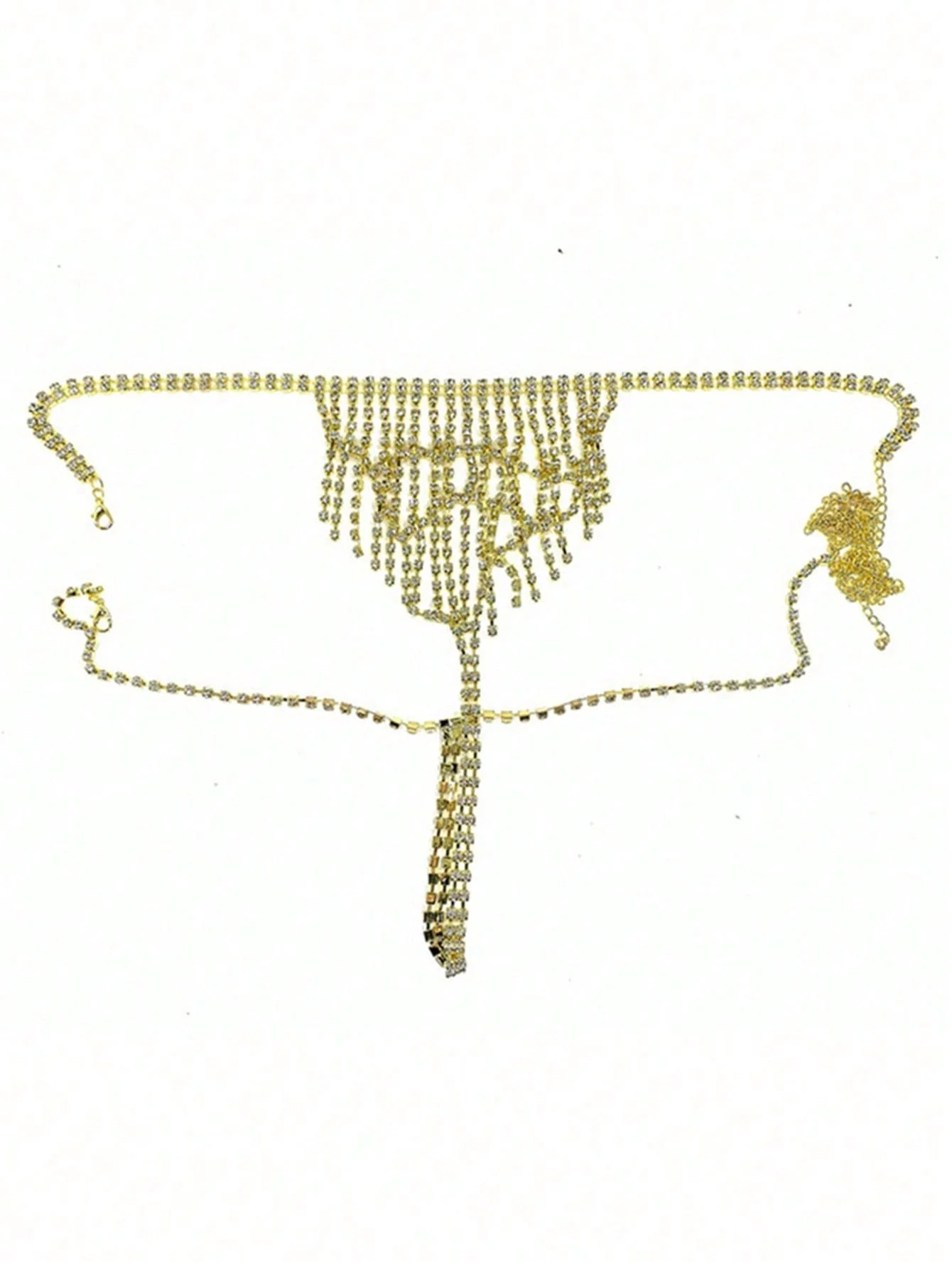 1 Set Women's Sexy Body jewelry Fashion Shiny Rhinestone Bra Bikini Suit Popular Waist Chain Outdoor Beach Party Accessories view 5
