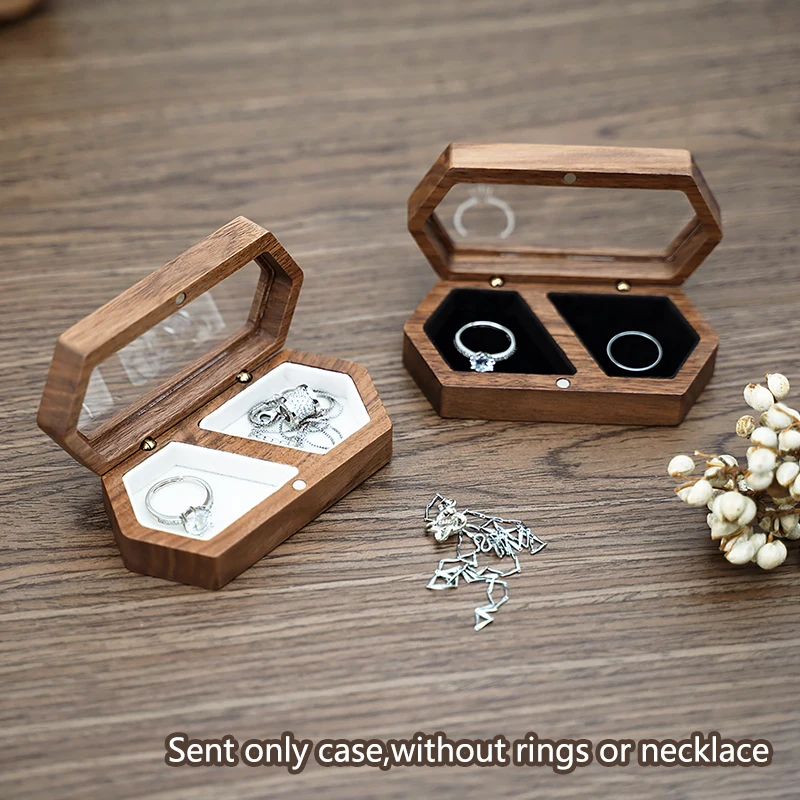 Wood Jewelry Box Travel Organizer Necklace Earring Ring Storage Gifts Bead Case