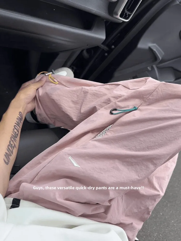 

Тонкие летние повседневные брюки из ледяного шелка для мужчин и женщин, десантник, тактическая рабочая одежда, прямая свободная посадка