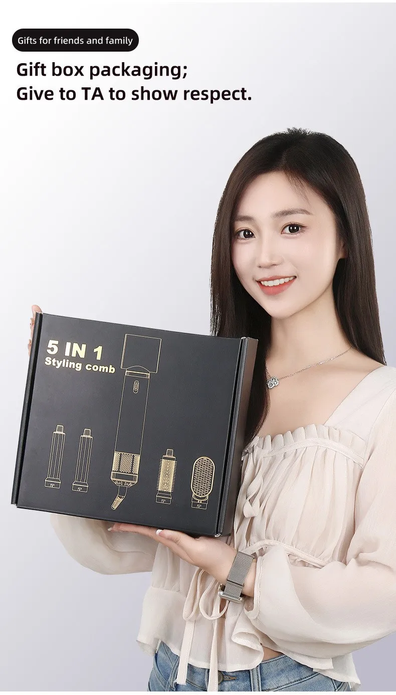 

New hair salon use hair dryer 5 in 1 hair massager