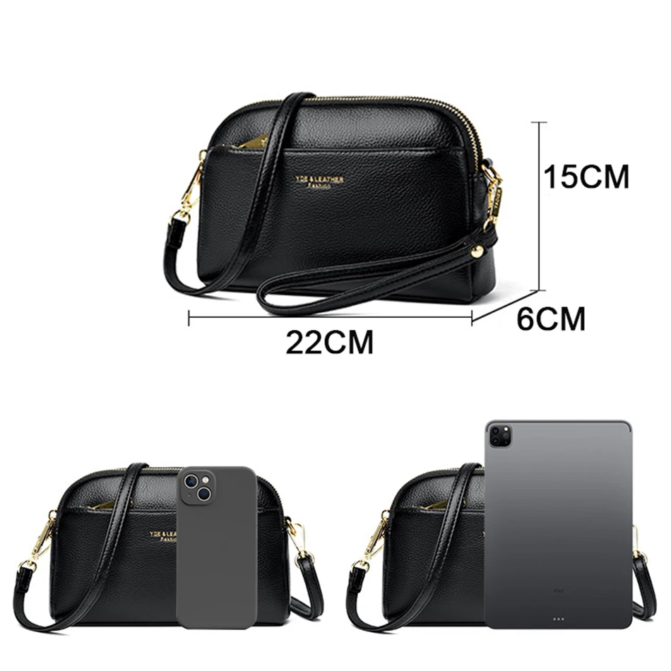 2024 New High Quality Soft Leather Ladies Handbags and Purses Designer Genuine Brand Shoulder Crossbody Bags for Women Walletes