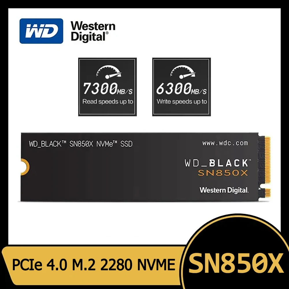 Western Digital SN850X NVMe Gen4 PCIe M.2 2280 Внутренний твердотельный накопитель 1 ТБ для настольного ноутбука PS5