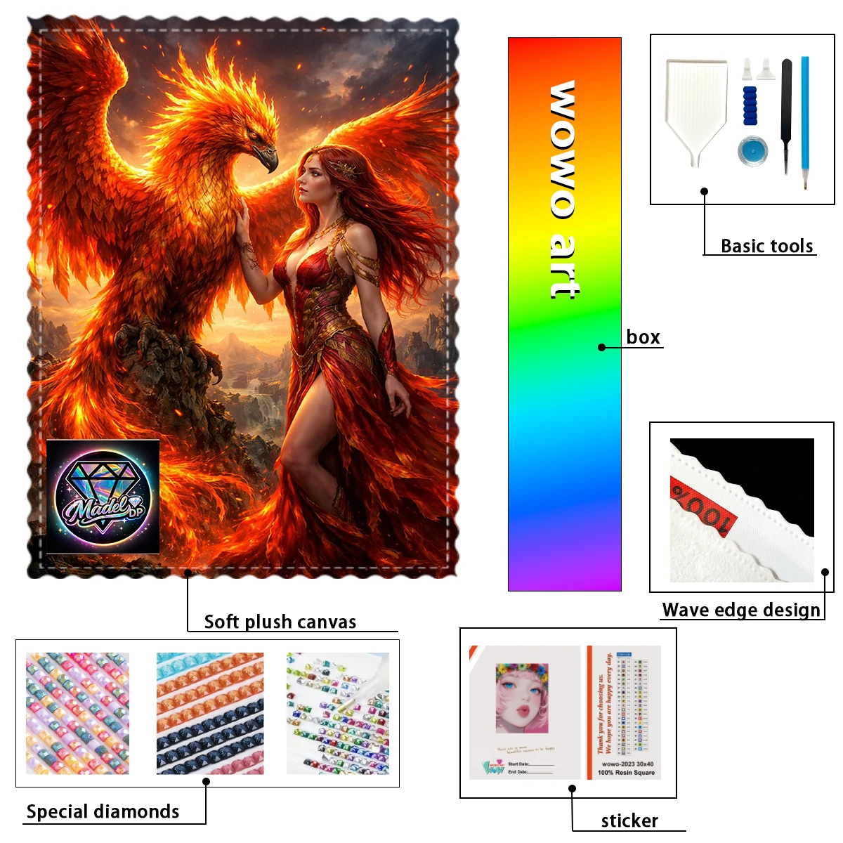 

【madel_ Diamond Art】ILa historia del pájaro de fuego y la chica Crystal AB Rhinestone FD Rhinestone Perfect Resin Diamond