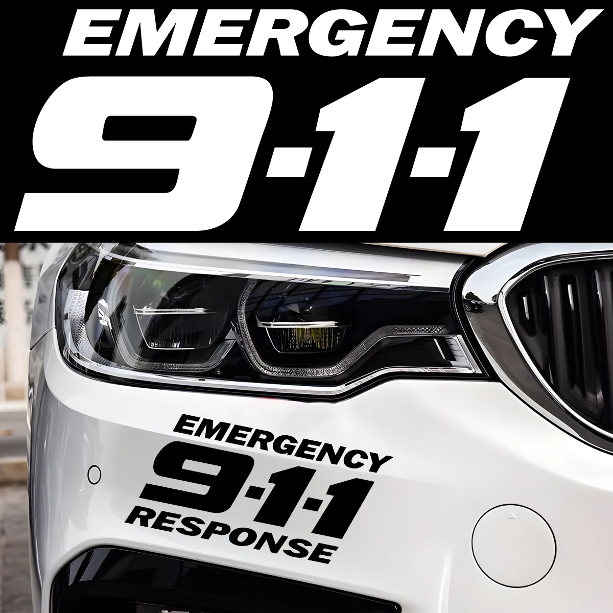 

Аварийное реагирование 911, виниловые наклейки, мотоцикл, скутер, кузов автомобиля, обтекатель топливного бака, наклейки на крыло, аксессуары для Honda TOYOTA