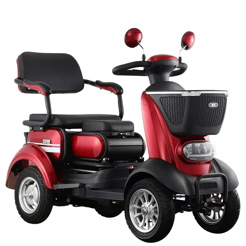 

Xiangwu двухместный палаточный электромобиль, электромагнитные тормоза, электрический трехколесный велосипед для пожилых людей с ограниченными возможностями и короткими поездами