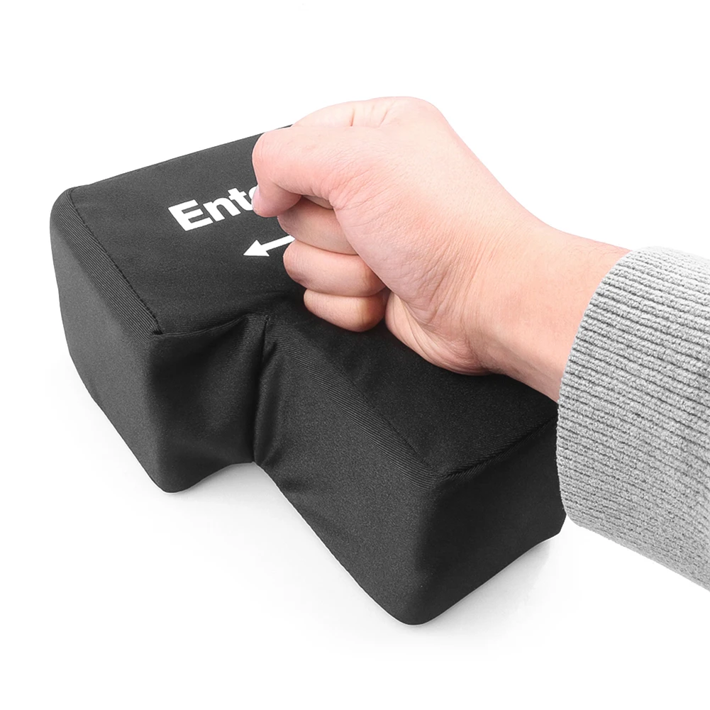 Anti-Stress Computer Huge Enter Key Big USB Keyboard Vent Button Pillow Desktop Stress Reliever Cushion USB Big Enter Key