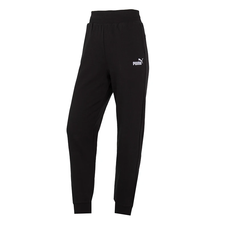 

Женские трикотажные спортивные брюки Puma, свободные модные длинные брюки с манжетами, черные спортивные штаны, повседневные брюки 633058-01