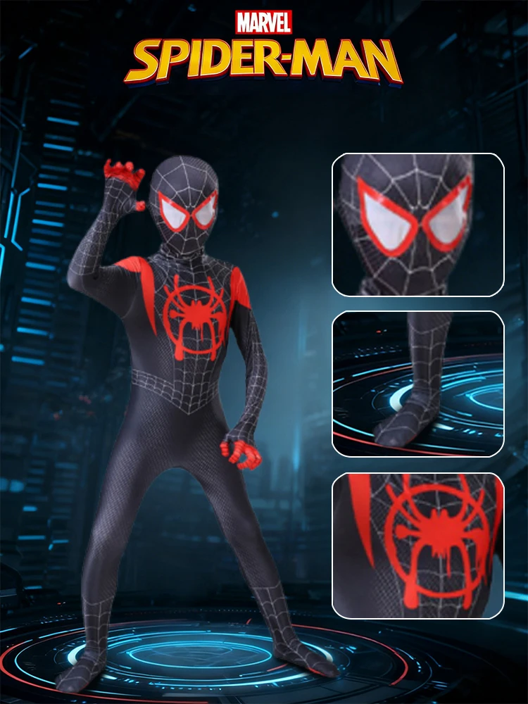 Spiderman Style Zentai Suit Seamless Full Body Cosplay Mask Muscle Definition for Dynamic Convention Poses and Halloween Party