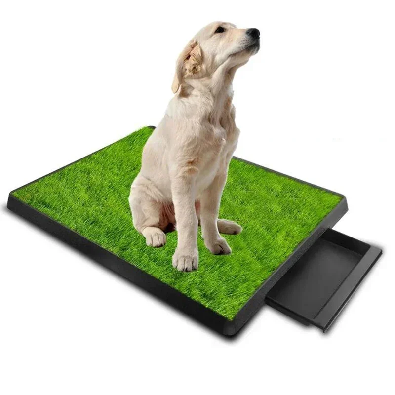 Pet Toilet Dog Litter Box Pad Potty  Dog Training Synthetic Grass Mesh Tray Indoor Outdoor Use Dog Toilet