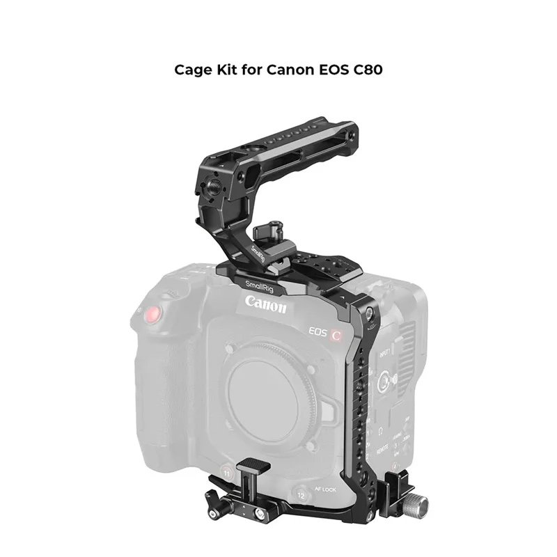 SmallRig 5136 Cage Kit for Canon EOS C80 with Top Plate Baseplate Right Side Plate for Shooting