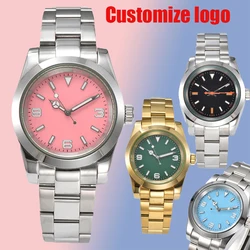 39mm 36mm Custom logo Automatic Mechanical Watch 316L stainless steel sapphire glass case 10bar waterproof watch