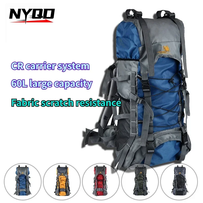 

Hot！60L Outdoor Sports Camping Hiking lightweight Backpack Waterproof Oxford Mountaineering Bag Men Fashion School Backpack