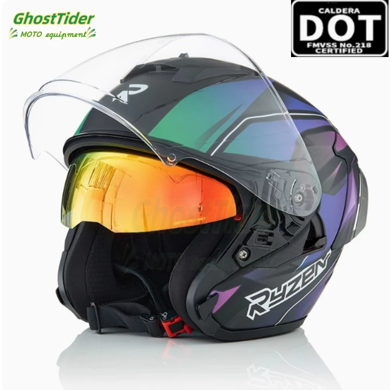 

DOT Certification 3/4 Open Face Helmet Motorcycle Helmet Safety Hat Motorcycle Running Helmet Cross Casco Capacete