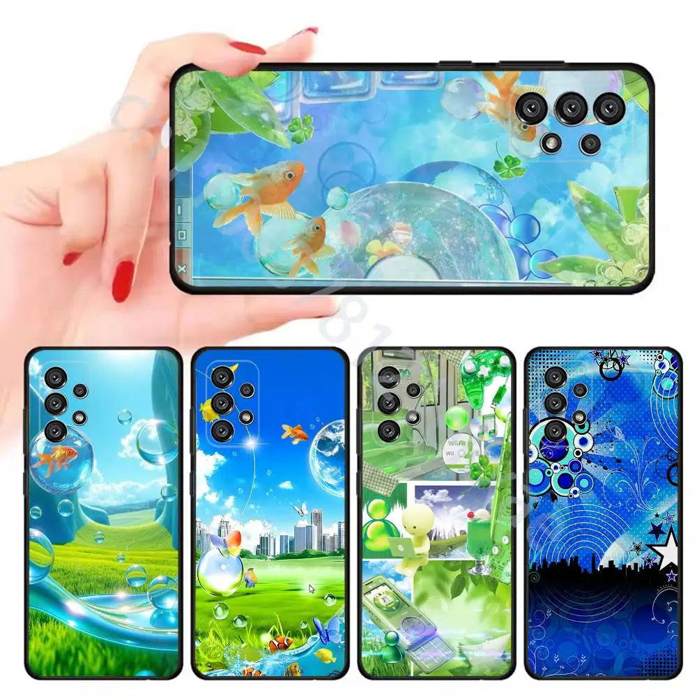 Fresh and natural Frutiger Aero Phone Case for Samsung Galaxy A20,21s,22,31,32,52,71,80,A91,5G Colorful Cover Smartphone Pretty