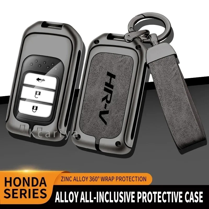 Zinc Alloy Car Key Case For Honda HRV Remote Control Protector For Honda HR V Special Key Cover Car Keychain Car Accessories