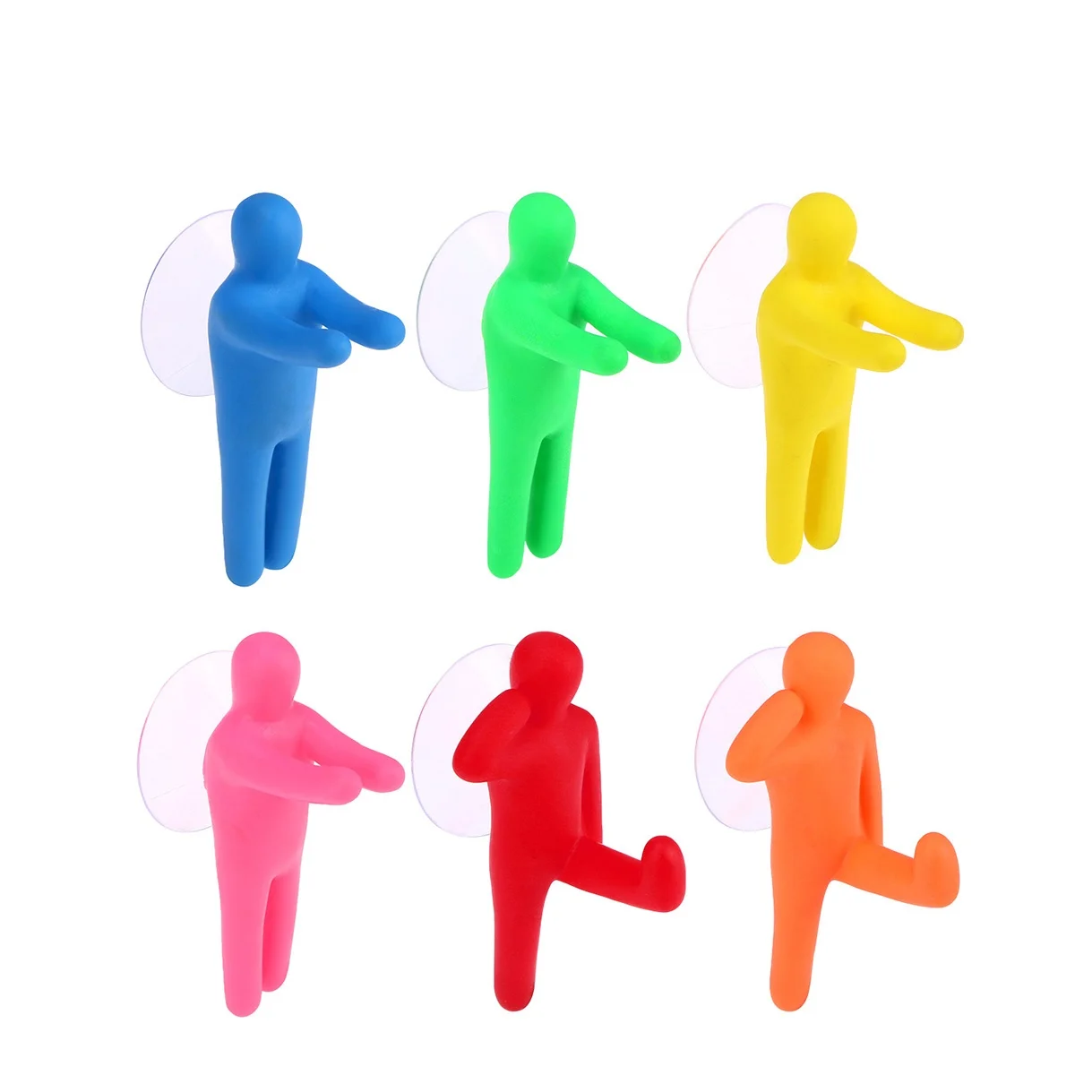 

6 Pcs Toothbrush Holders Bathroom Hooks Thick Suction Cups Strong Hold Towel Hangers Hygiene Organizers