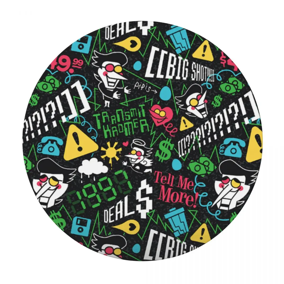 Deltarune SPAMTON G Waterproof Round Tablecloth Oilproof Table Cloth for Kitchen Events Dining Table Cover