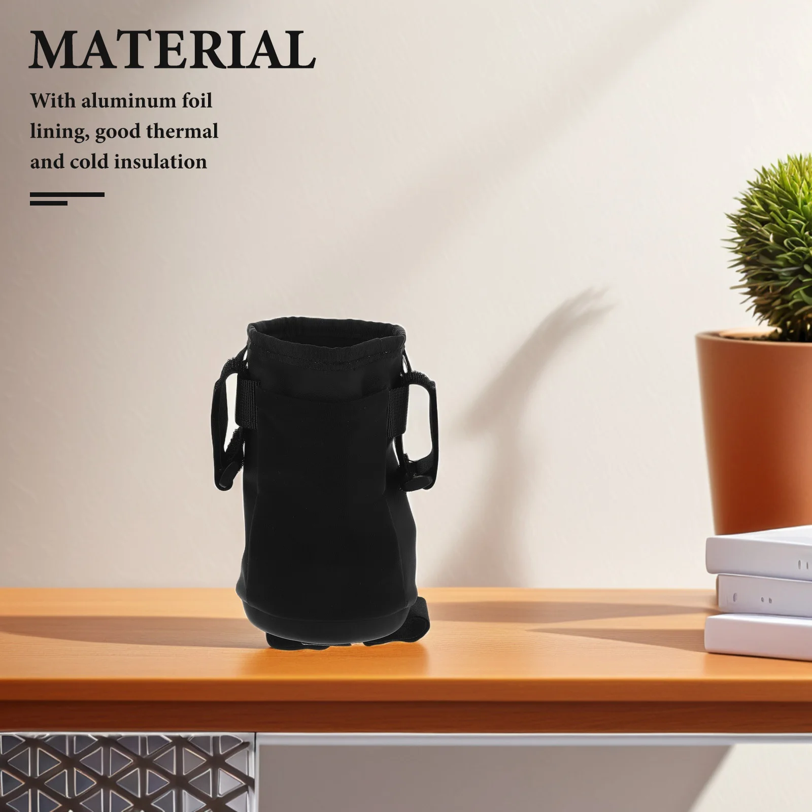 

Handlebar Water Bottle Bag Black Pu Bike Front Pouch Waterproof Thermal Insulated Cycling Storage For Mountain Bike Outdoor