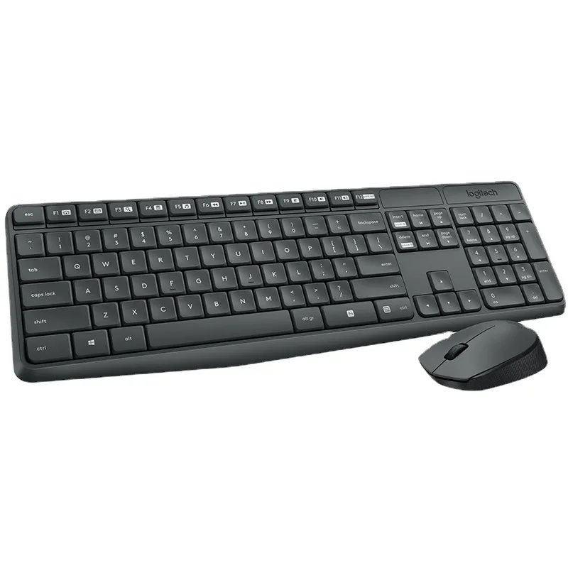 Logitech MK235 USB Wireless Keyboard Mouse Silent Keys Ultra-thin Design Compatible Laptopssuitable  Home Office Environment