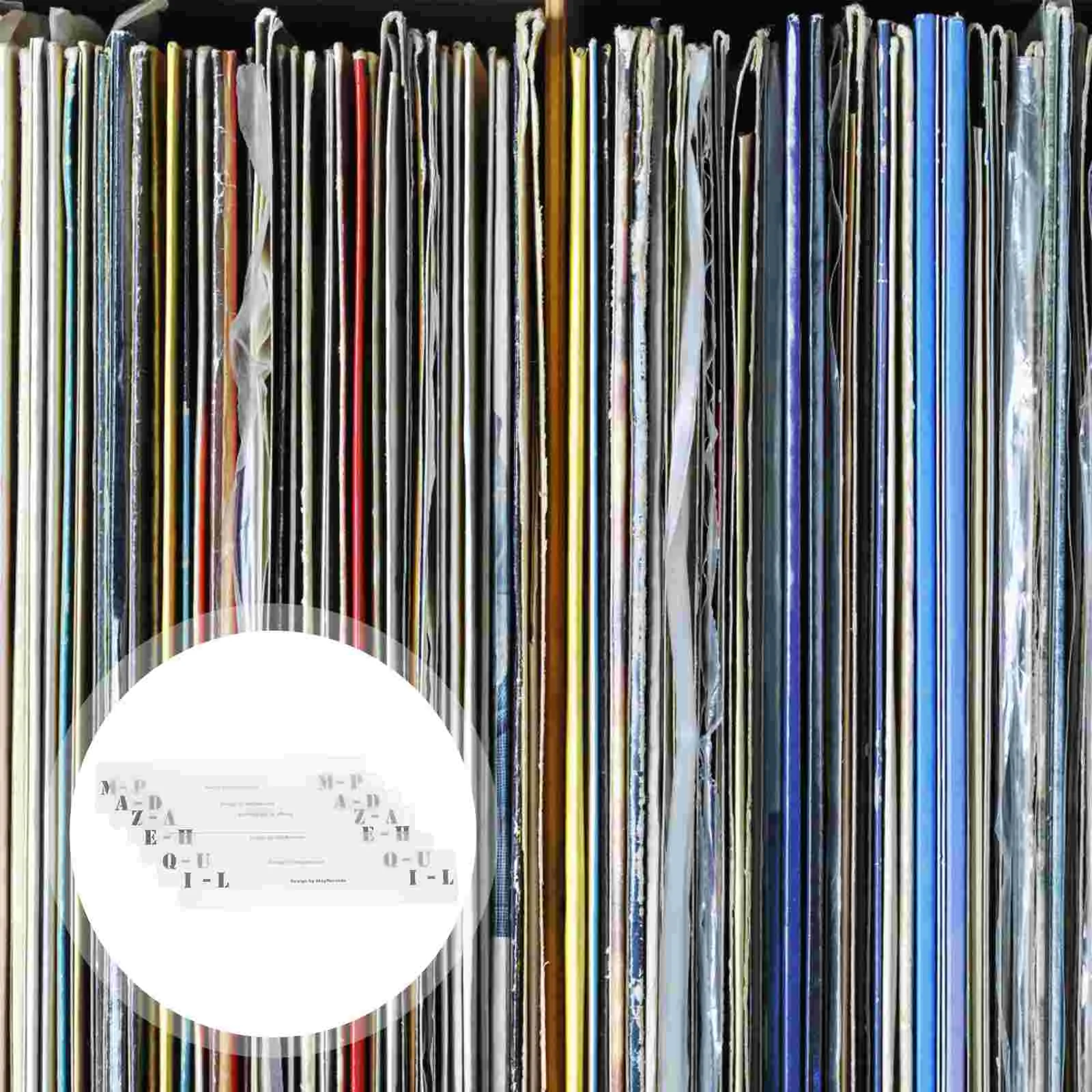 6 Pcs Record Sorting Card Index for Shelf Storage Organizer CD Divider Horizontal Label Drawer