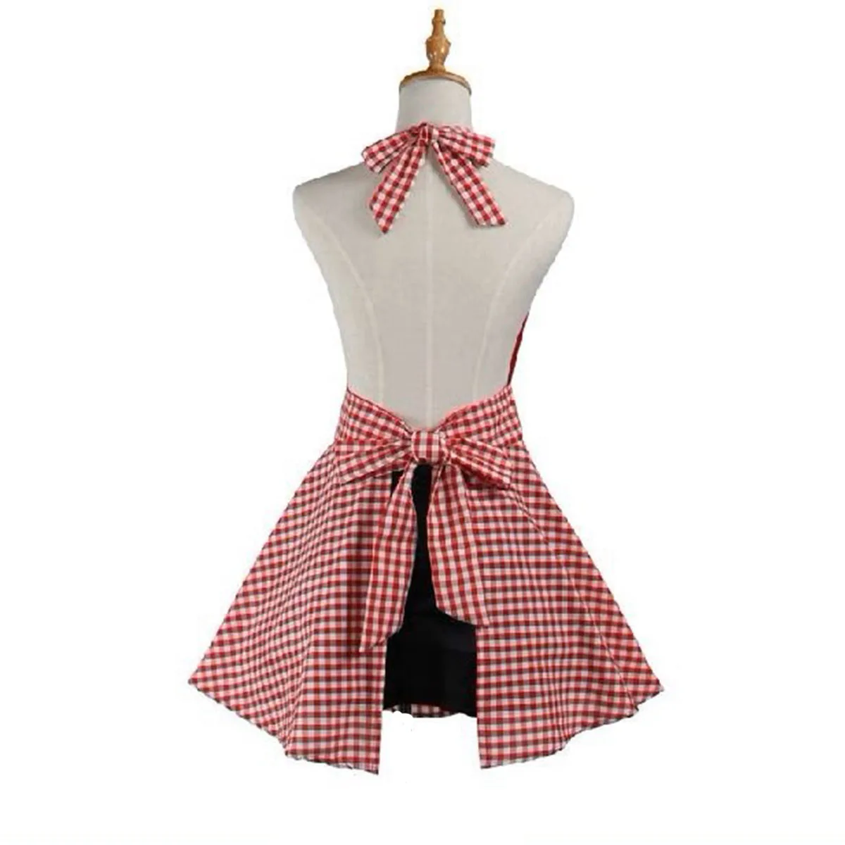 Tailor-made Lolita cute plaid princess maid dress apron