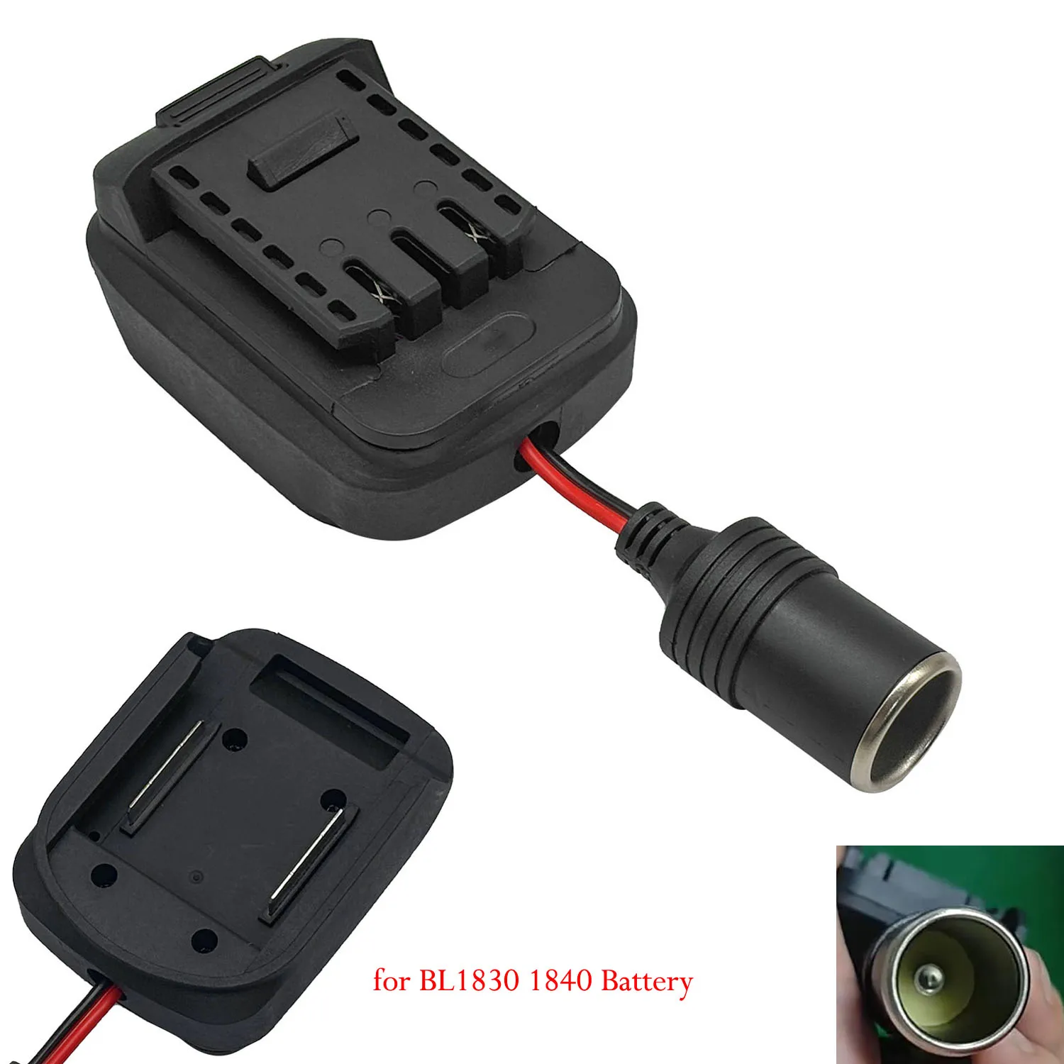 Conector de Cable adaptador de batería con batería de iones de litio de 18V para herramientas eléctricas BL1830 BL1840 BL1850, adaptador de corriente de plástico de 18V, 1 ud.